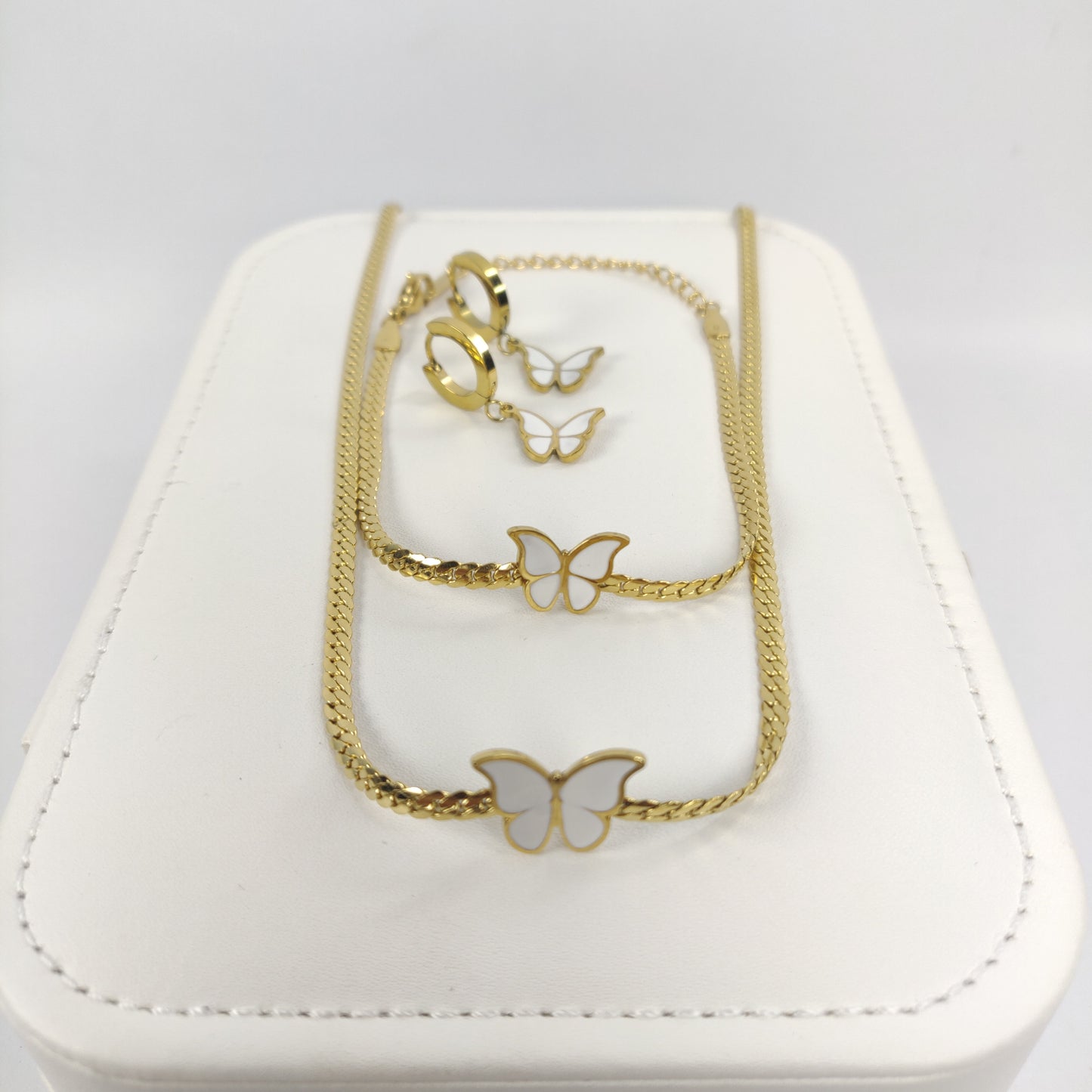 Enchanting Golden Butterfly Jewelry Set