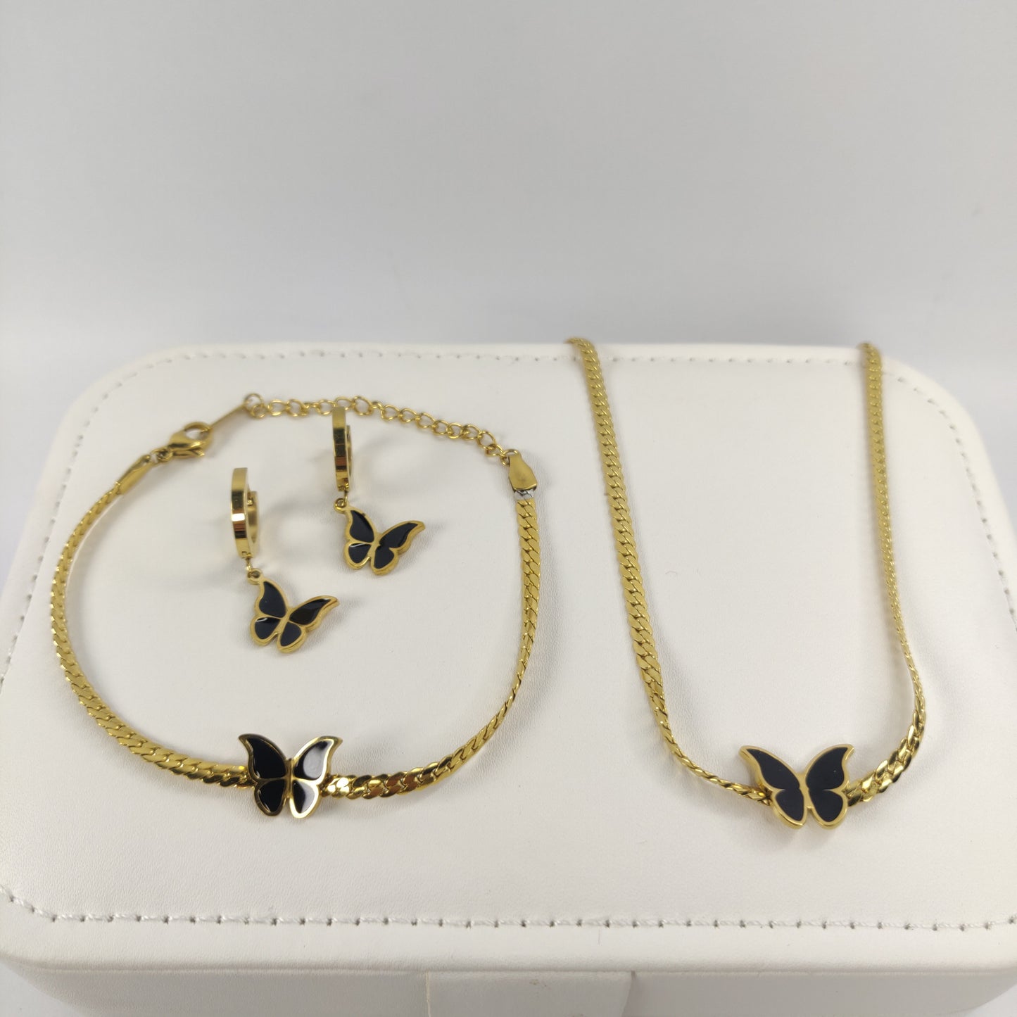 Enchanting Golden Butterfly Jewelry Set