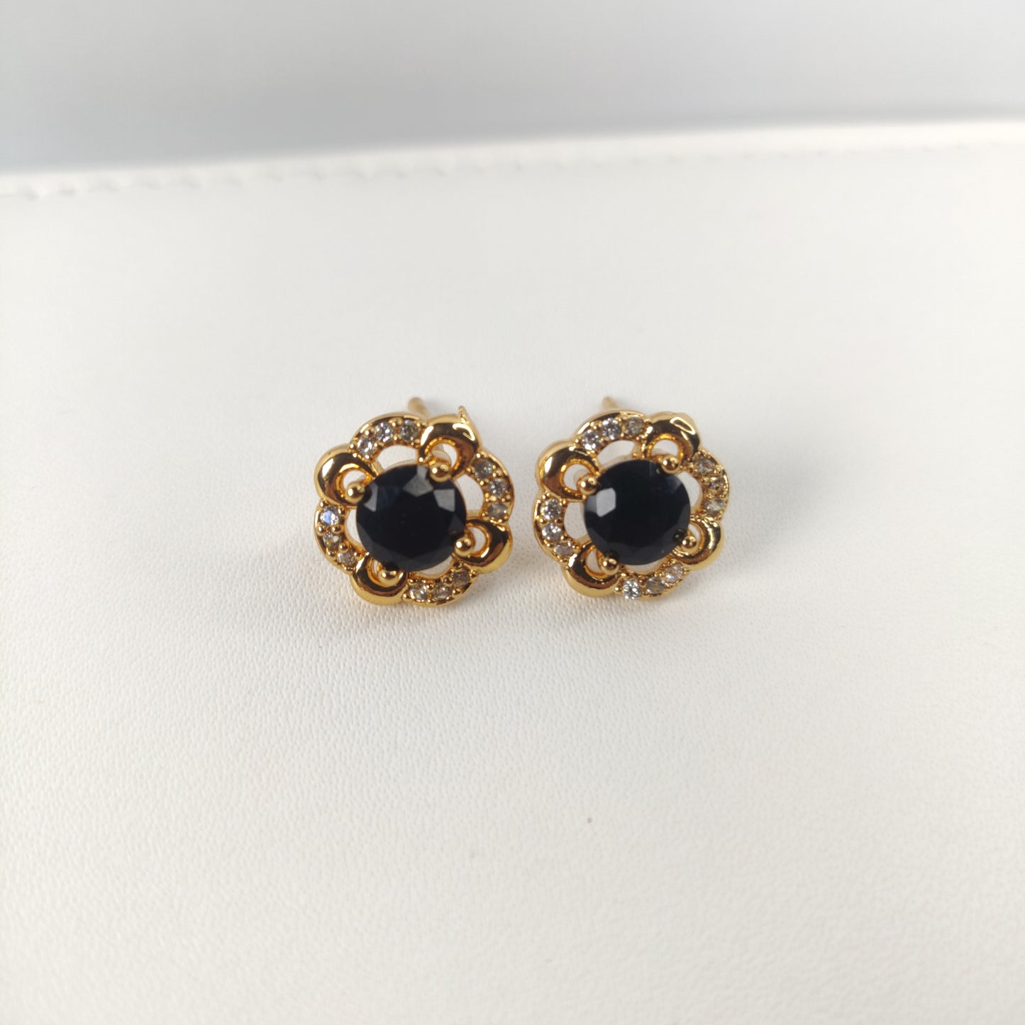 Gold Flower Stud Earrings