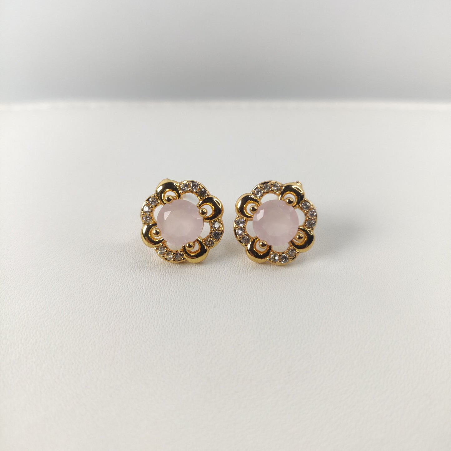 Gold Flower Stud Earrings