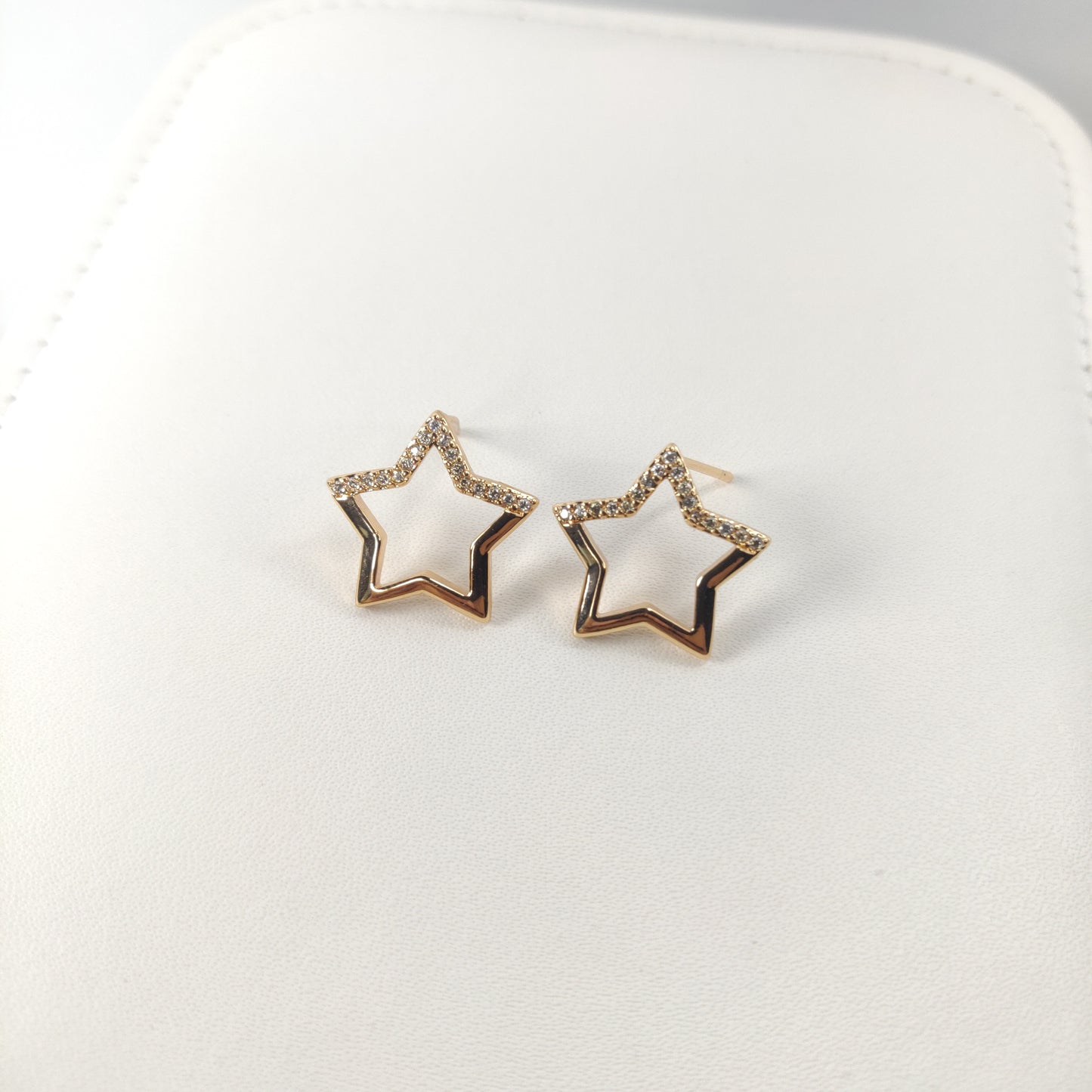 Star Earrings with Crystal Accents